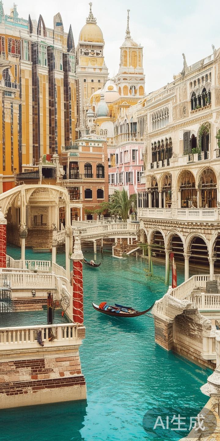 澳门威尼斯度假村的最大亮点首推其仿威尼斯水城的建筑